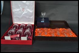 A cased set of six Schott Zwiesel cut glass crysta
