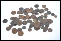 A collection of coins dating from the early 19th Century to include Victorian, Georgian, French