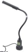 A retro 20th century anglepoise - gooseneck desk lamp with adjustable sprung neck with rectangular l