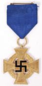 WWII GERMAN NAZI FAITHFUL SERVICE 40 YEARS MEDAL