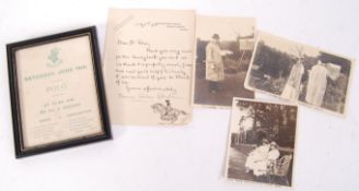 RARE EARLY WINSTON CHURCHILL & MAXINE ELLIOTT HARTSBOURNE PHOTOGRAPHS