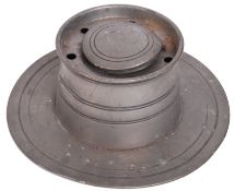 PEWTER SHIP'S INK WELL