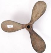 VINTAGE BRONZE TRI-BLADED SHIP'S / BOAT PROPELLER