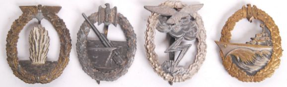 COLLECTION OF DEFACED GERMAN WWII THIRD REICH BADGES