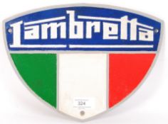 LAMBRETTA VINTAGE STYLE CAST IRON PLAQUE
