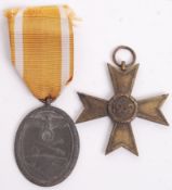 TWO GERMAN NAZI THIRD REICH WWII SECOND WORLD WAR MEDALS