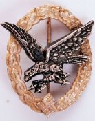 GERMAN WWII AIR GUNNER / RADIO OPERATOR BADGE