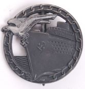 RARE WWII GERMAN NAZI BLOCKADE RUNNER BADGE AWARD