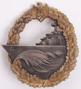 GERMAN WWII THIRD REICH KRIEGSMARINE DESTROYER MEDAL / BADGE