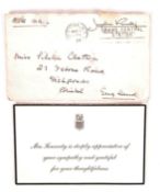 RARE 1964 JOHN F. KENNEDY ASSASSINATION SYMPATHY NOTE