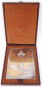 RARE WWI ZEPPELIN LZ93 SILVER PLATE PLAQUE COMMEMORATING FRANZ STABBERT