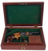 ANTIQUE 19TH CENTURY CASED RIM FIRE REVOLVER PISTOL
