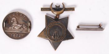 VICTORIAN ANGLO EGYPTIAN WAR MEDAL & PERSONAL EFFECTS