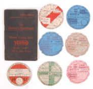 NORTON MOTORCYCLE SOLO HANDBOOK & TAX DISCS