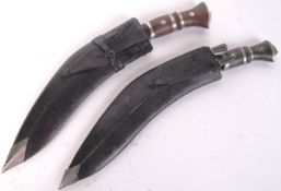 TWO 20TH CENTURY KUKRI KNIVES