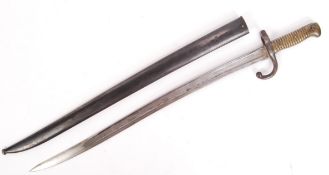 ANTIQUE 1868 PATTERN FRENCH RIFLE BAYONET