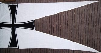 LARGE GERMAN NAVAL SWALLOWTAIL BATTLESHIP FLAG