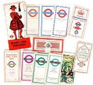 ASSORTED VINTAGE LONDON TRANSPORT BUS MAPS