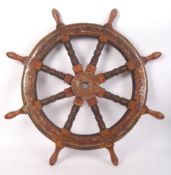 20TH CENTURY WOODEN SHIPS WHEEL