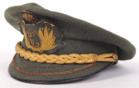 PERU MILITARY OFFICERS PEAKED UNIFORM CAP