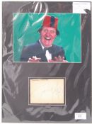VINTAGE TOMMY COOPER AUTOGRAPHED ALBUM PAGE PRESENTATION