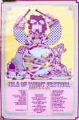RARE ORIGINAL ISLE OF WIGHT FESTIVAL 1970 POSTER - THE DOORS, HENDRIX ETC