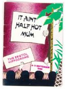 IT AIN'T HALF HOT MUM SIGNED BRISTOL HIPPODROME THEATRE PROGRAMME