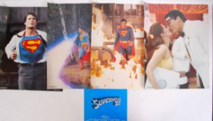 SUPERMAN III 1983 CHRISTOPHER REEVE SET OF LARGE SIZE LOBBY CARDS