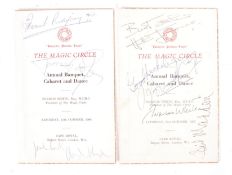 MAGIC CIRCLE AUTOGRAPHED PROGRAMMES - TOMMY COOPER, HATTIE JACQUES ETC
