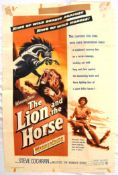 WARNER BROS. 1952 FILM POSTER FOR THE LION & THE HORSE