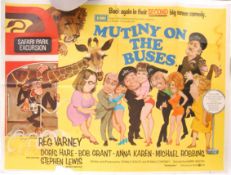 MUTINY ON THE BUSES RARE UK CINEMA QUAD POSTER