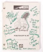 RARE ORIGINAL ' THE SIMPSONS ' EPISODE SCRIPT AUTOGRAPHED BY CAST