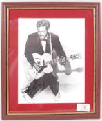 CHUCK BERRY AUTOGRAPHED BLACK AND WHITE PHOTO