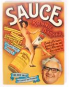 RONNIE BARKER SIGNED 'SAUCE' POSTCARD BOOK