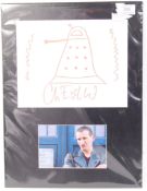 RARE DR WHO CHRISTOPHER ECCLESTON AUTOGRAPH & SKETCH