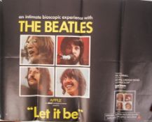 RARE ' THE BEATLES - LET IT BE ' UK QUAD FILM POSTER