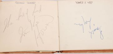 VINTAGE AUTOGRAPH BOOK - ACTORS, SINGERS & SPORTS