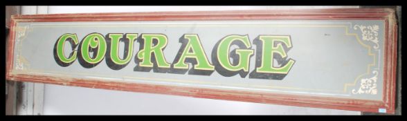 A vintage 20th Century large pub sign for Courage