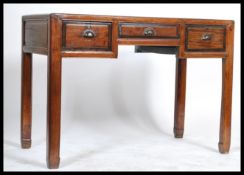 A Chinese 20th century-style elm scholars desk wit