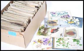 Antique / vintage Greetings type postcards. Floral