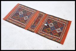 A vintage early 20th century hand woven / tied Kaz