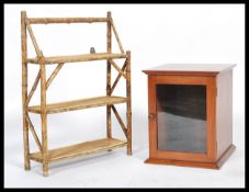 A Victorian mahogany smokers cabinet of box form w