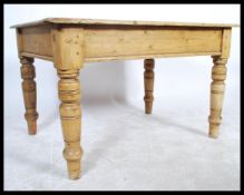 A VIctorian 19th century country pine dining table
