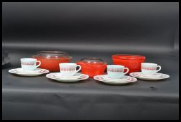 Pyrex - A 1950's vintage retro glass set of cups a