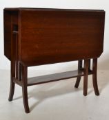 An early 20th century Edwardian Sutherland mahogany drop table of small proportions raised on