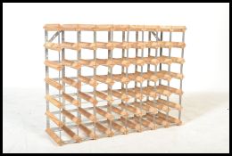A 20th century large Industrial style wine rack of