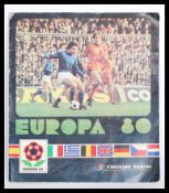 A rare Panini Europa 80 Complete Football Sticker Album. Hard to obtain set has been neatly stuck in