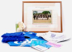 Cricket Autographs; A collection of assorted cricket autographs including MRF World Series Nehru Cup