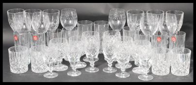 A good collection of vintage crystal glassware to include a set of six Czech Bohemian wine glasses