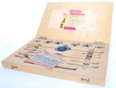 A vintage 20th Century Imperial measure tap and die set, applied label for Triangle Band Stocks